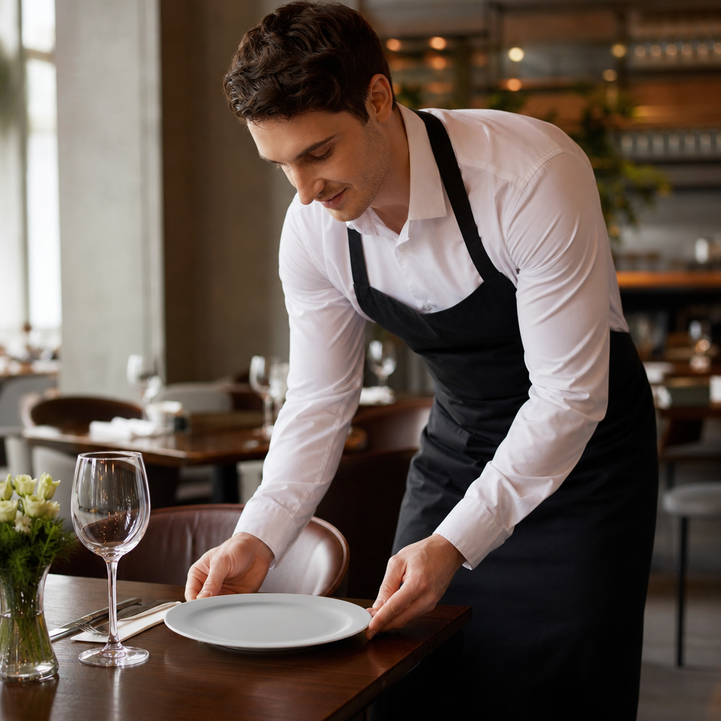 Narrow Rimmed Plates 226mm Porcelain for Restaurants & Cafés (Pack of 12)