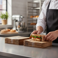 Compostable Kraft Sandwich Bags with PLA Window for Food Service (Pack of 1000)