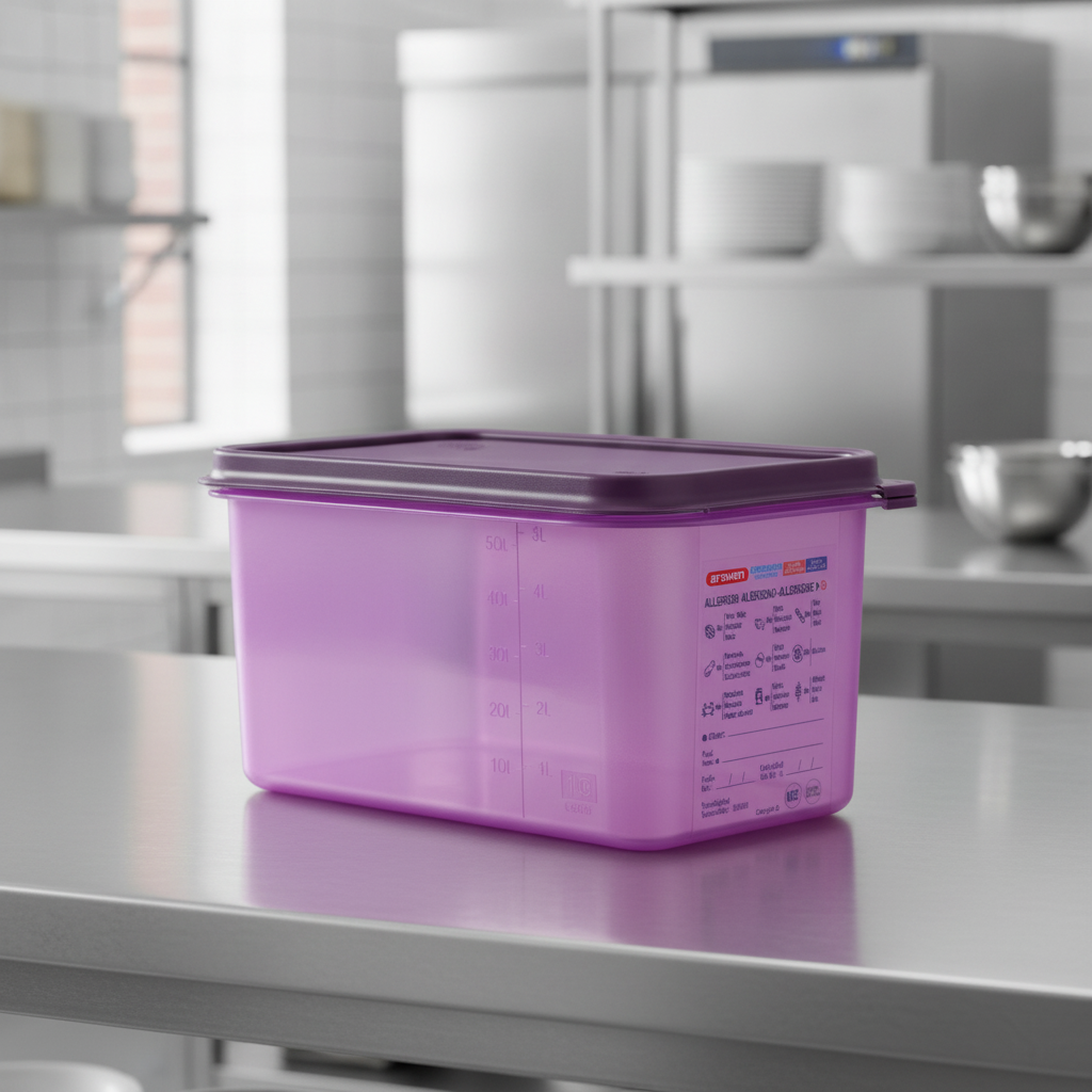 Polypropylene 1/3 Gastronorm Food Container 6L for Allergen Management