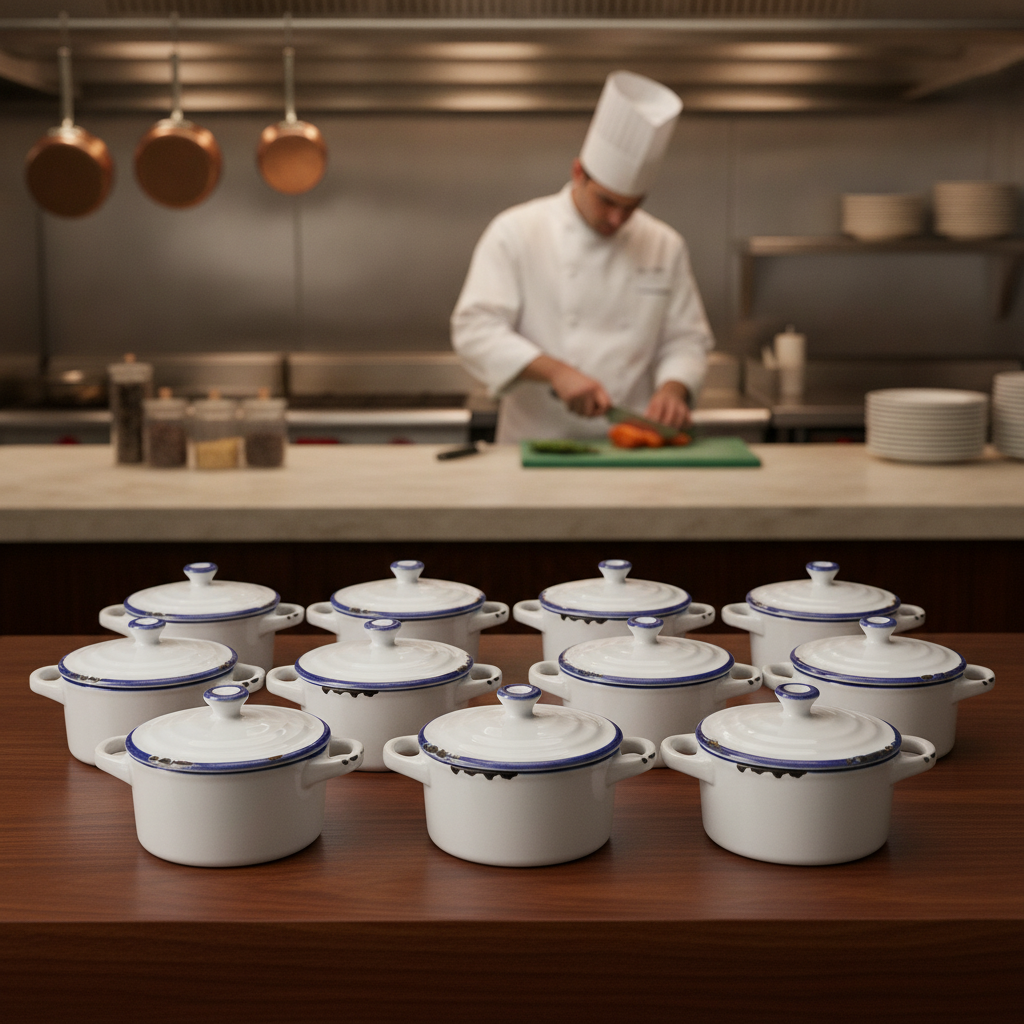 Stoneware Mini Casserole Dish 250ml for Serving Meals (Pack of 12)