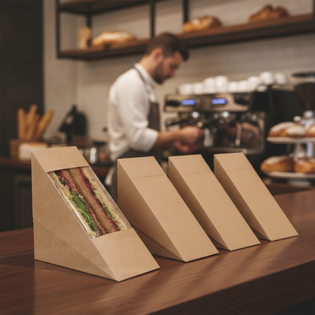 Compostable Paperboard Sandwich Wedges for Deli & Bakery (Pack of 500)