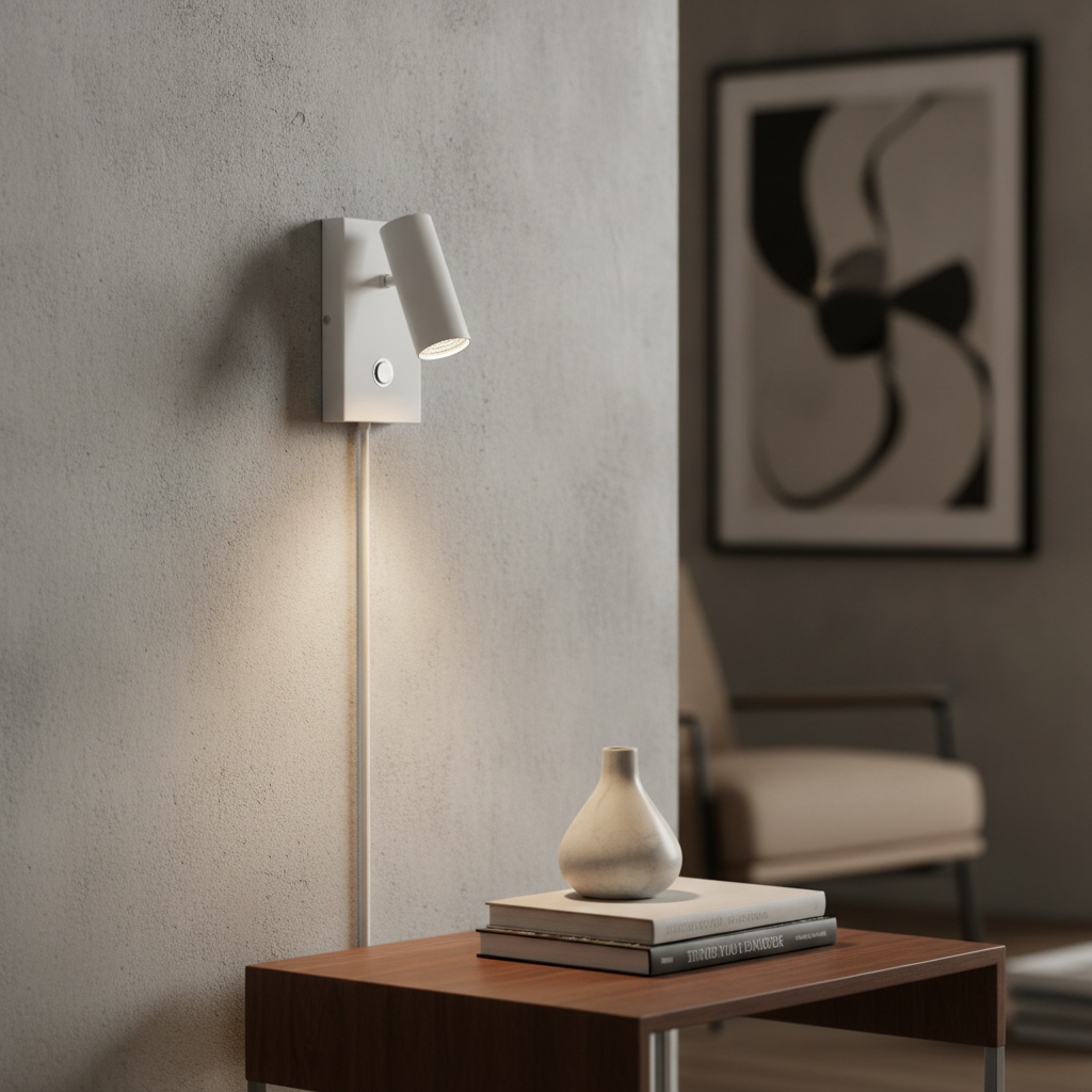 Metal Adjustable Wall Light with Touch Dimmer for Living Spaces