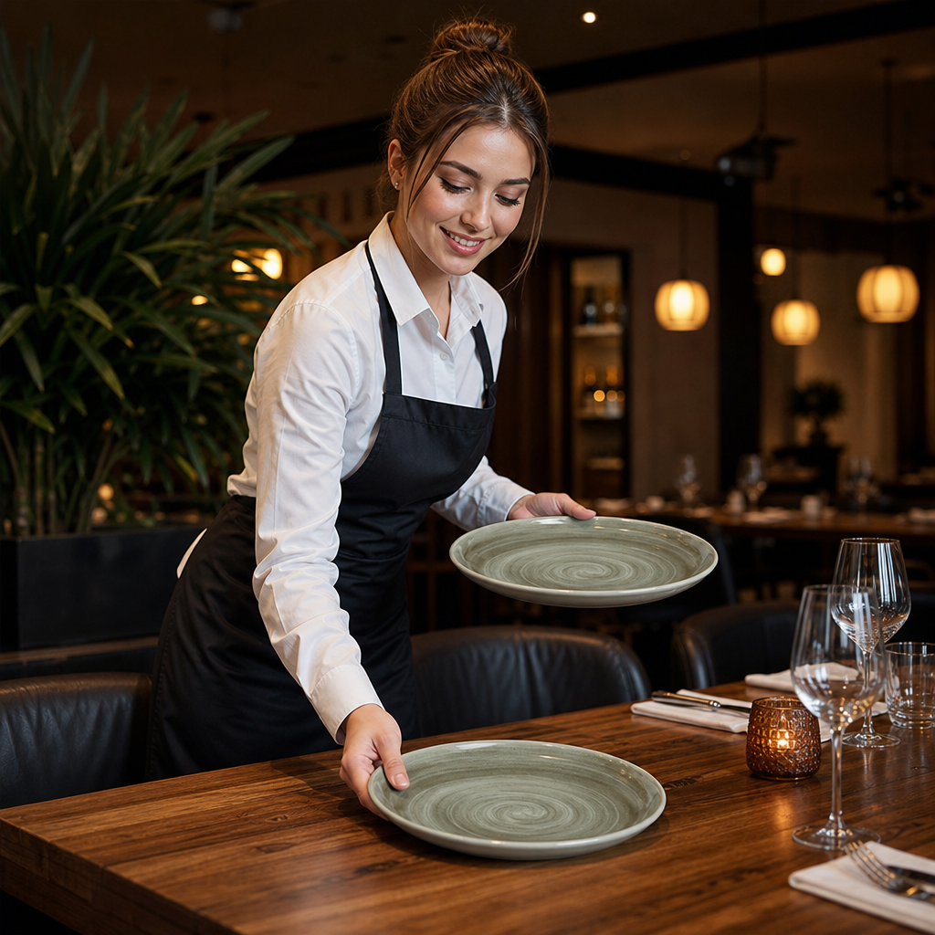 Coupe Round Plates 324mm Porcelain for Pubs & Restaurants (Pack of 6)