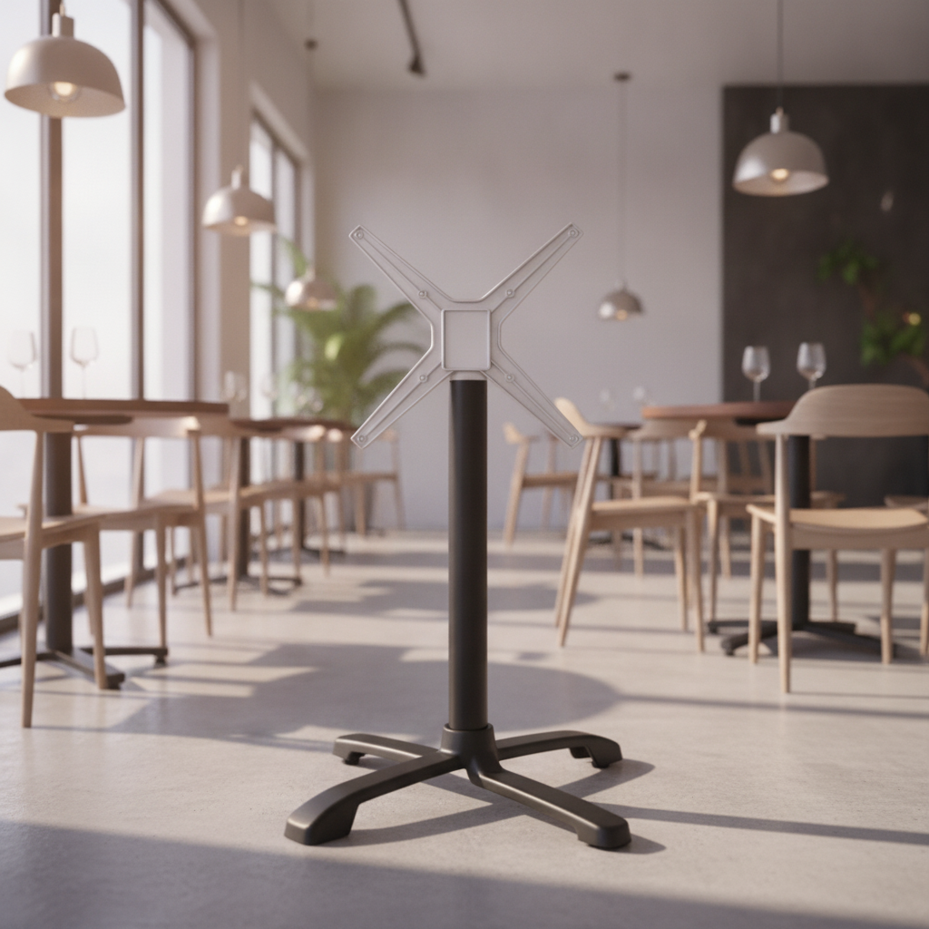 Aluminium Flip Top Dining Table Base 720mm for Indoor & Outdoor Use
