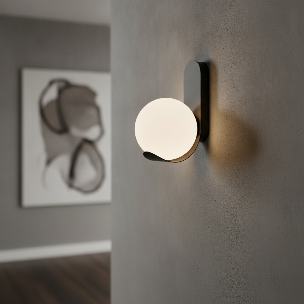 Plastic Black Dalius Wall Light for Contemporary Interiors
