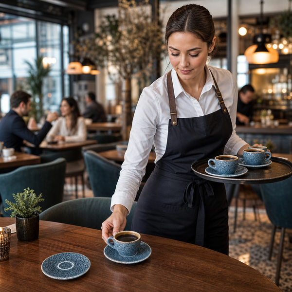 Espresso Saucers Vitrified Ceramic, Vitrified Ceramic, pack of 12