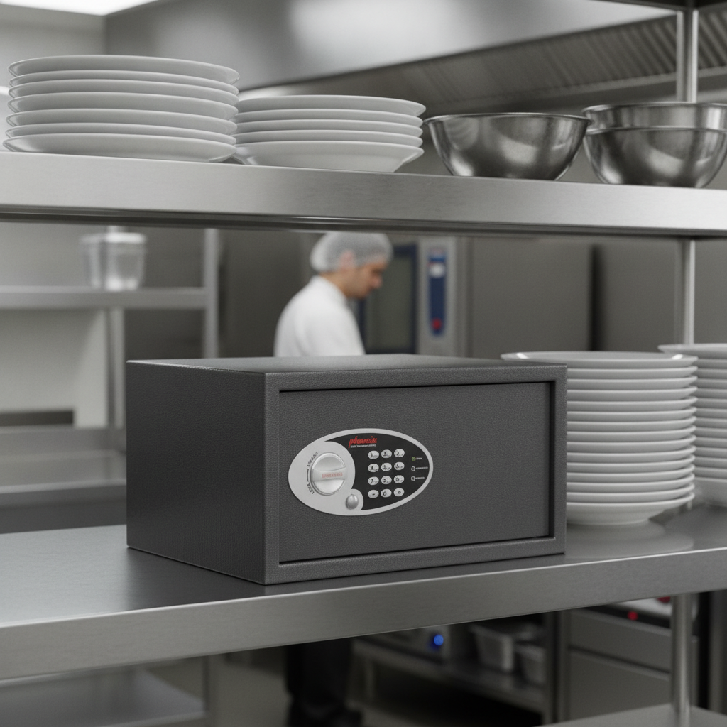 Steel Security Safe 34L for Hotels & Small Businesses