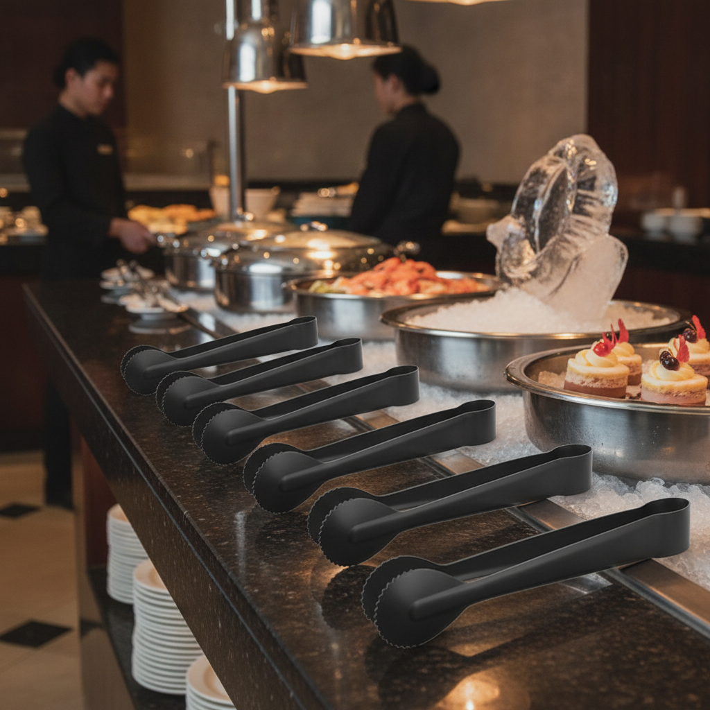 Stainless Steel Ice Tongs 190mm for Buffet Presentation (Pack of 10)