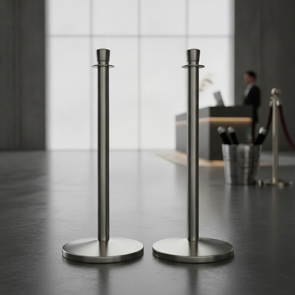 Stainless Steel Barrier Posts 915mm for Commercial Use (Pack of 2)