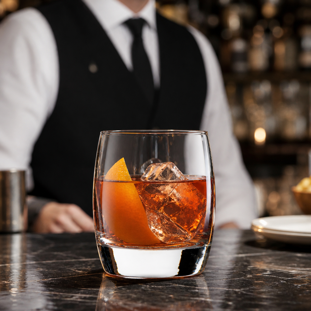 Glass Double Old Fashioned Glasses 370ml for Cocktail Presentations (Pack of 12)