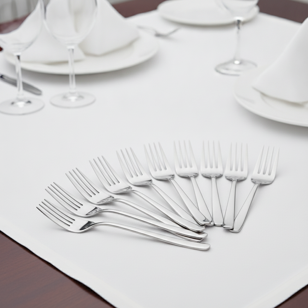 18/10 Stainless Steel Dessert Forks for Elegant Dining (Pack of 12)