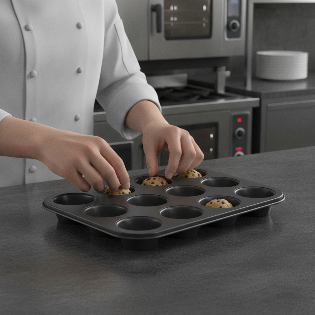 Heavy Gauge Steel 12 Cup Mini Muffin Tin for Baking