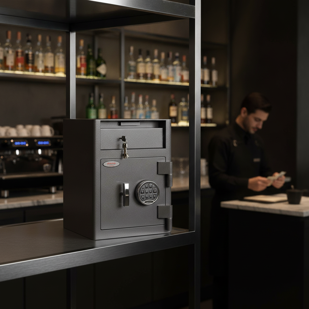 Steel Cash Deposit Safe 47L for Secure Money Storage