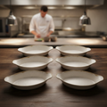 Super Vitrified Ceramic Oval Eared Dishes 232mm for Sharing (Pack of 6)