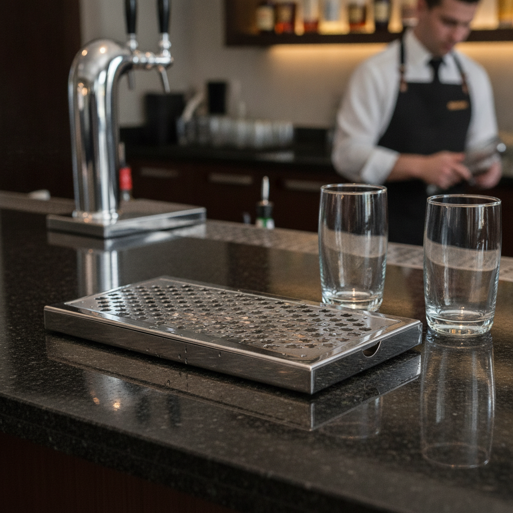 Stainless Steel Drip Tray 300 x 150mm for Bars & Pubs
