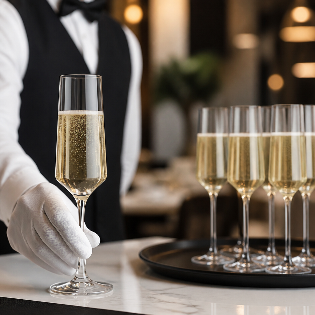 Polycarbonate Champagne Flutes 290ml for Celebrations (Pack of 6)