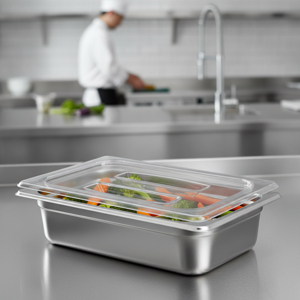 Copolymer Gastronorm Food Tray Lid with Handle for Kitchen Storage
