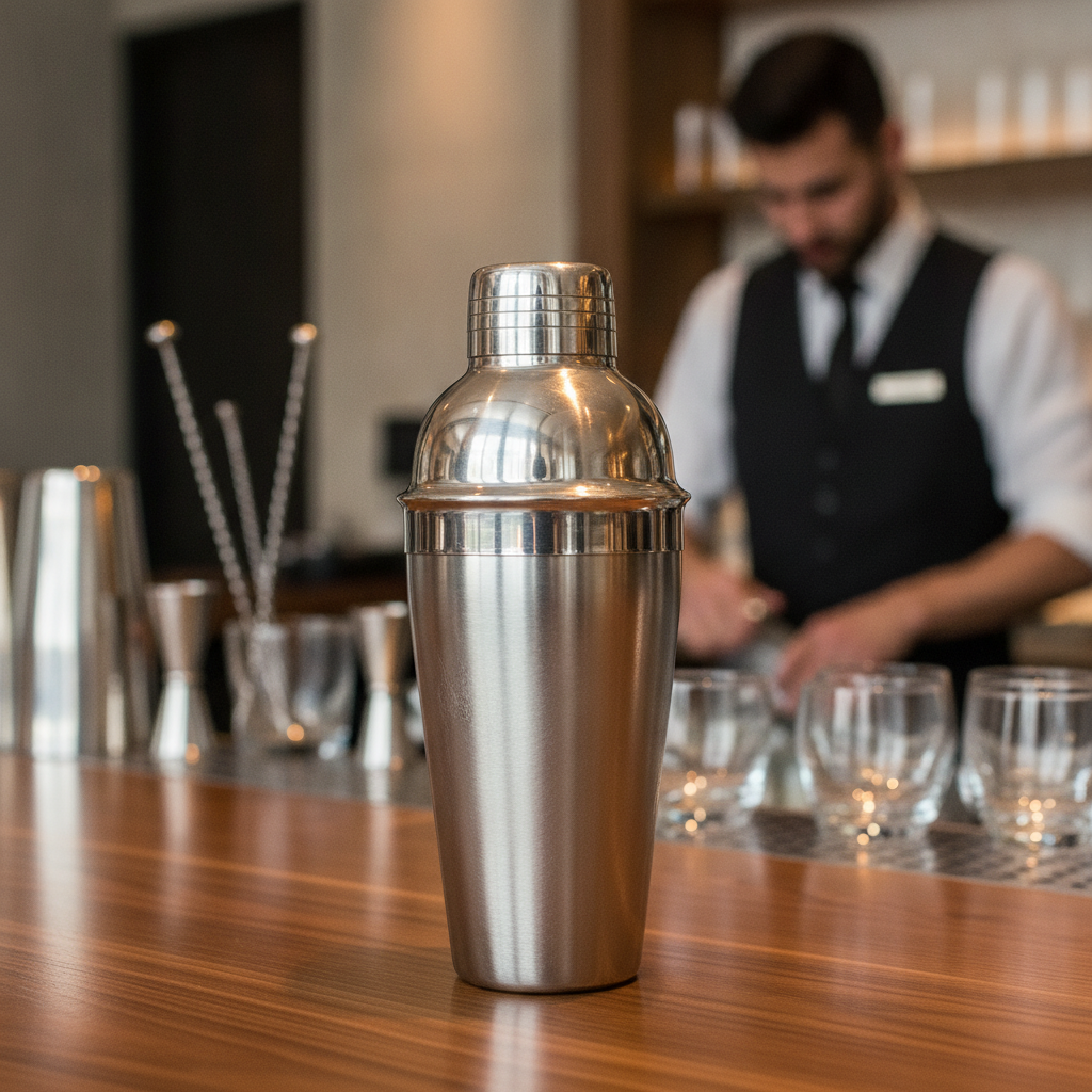 Stainless Steel French Cocktail Shaker 600ml for Bars & Pubs
