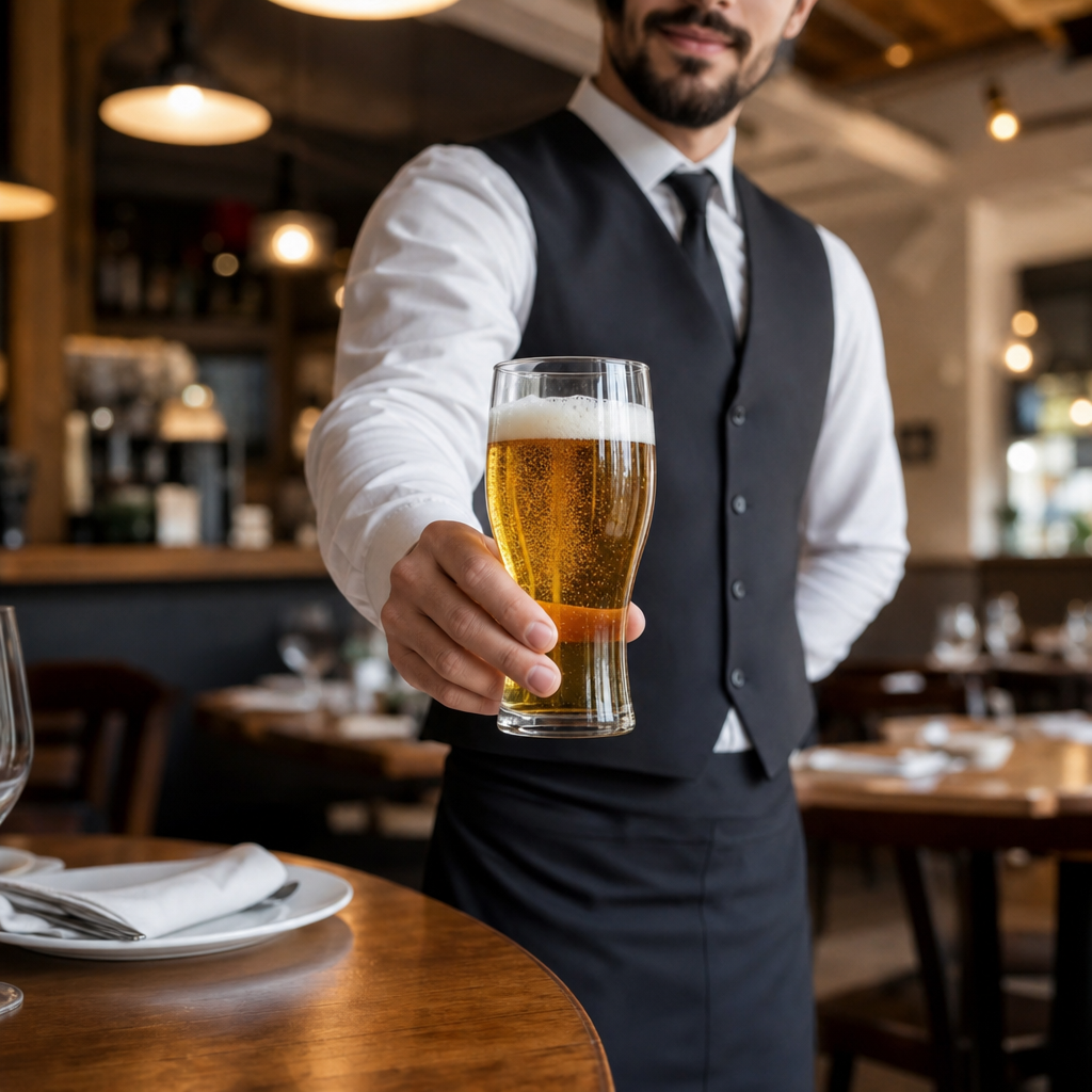Toughened Glass Tulip Beer Glass 280ml for Hospitality (Pack of 48)