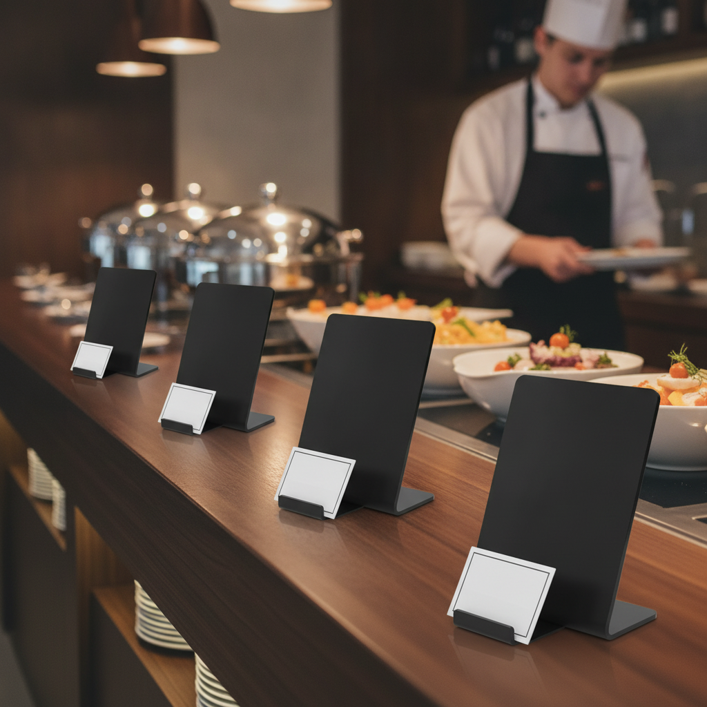 Acrylic Tableboard for Stylish Buffet Displays (Pack of 4)