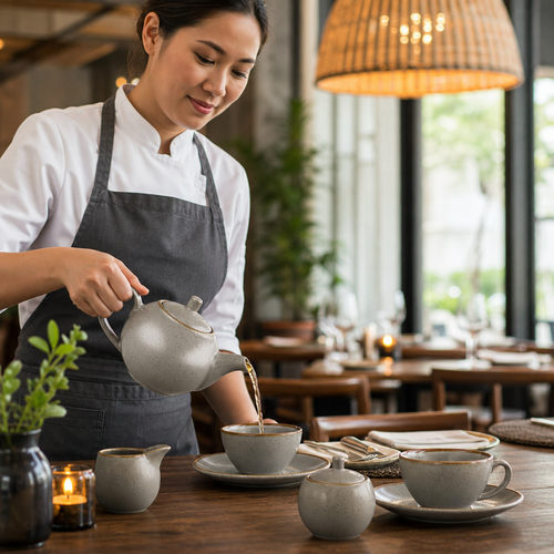 Ceramic Teapots 426ml for Rustic Tabletop Service (Pack of 4)
