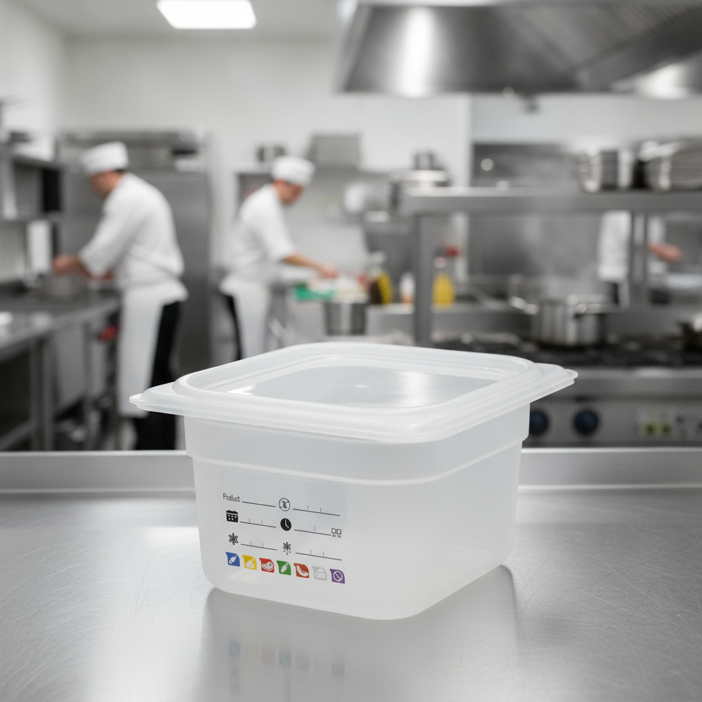 Polypropylene Food Storage Container 1/6 GN 100mm for Professional Kitchens
