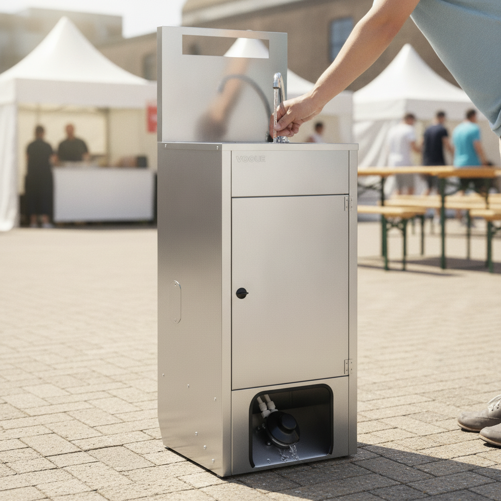 Stainless Steel Mobile Hand Wash Station 12.5L for Outdoor Events