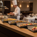 Melamine Grey GN 1/4 Tray for Buffet Service