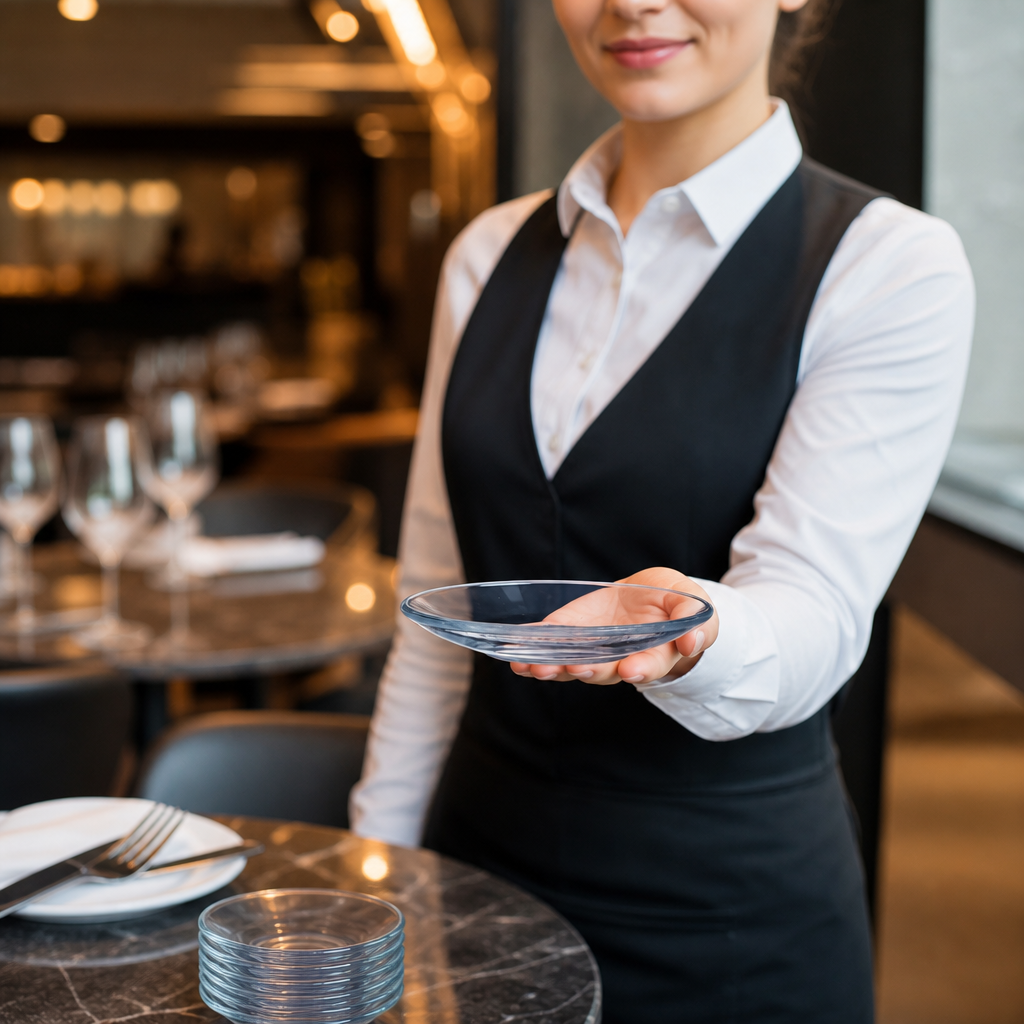 Toughened Saucers 140mm Clear Glass for Bars & Restaurants (Pack of 24)