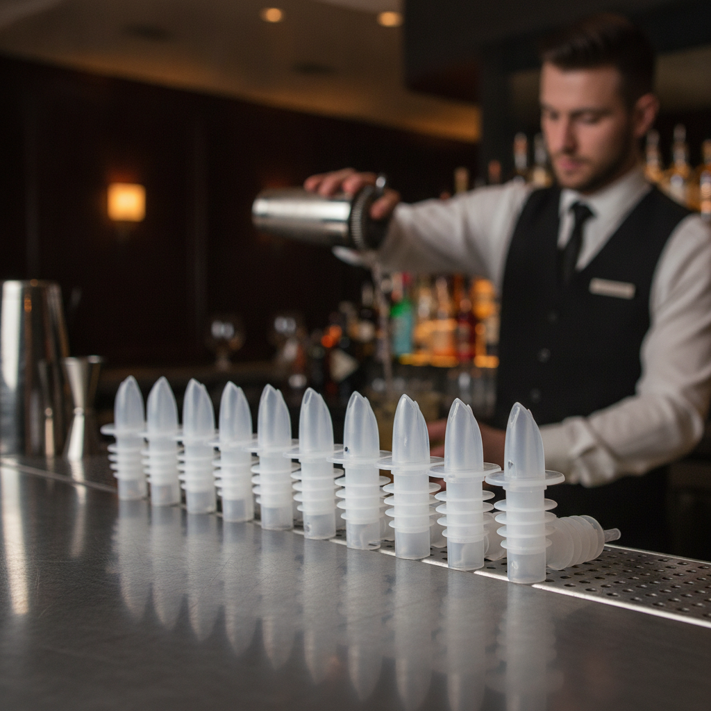 Plastic Economy Freeflow Pourer 71mm for Busy Bartenders (Pack of 10)