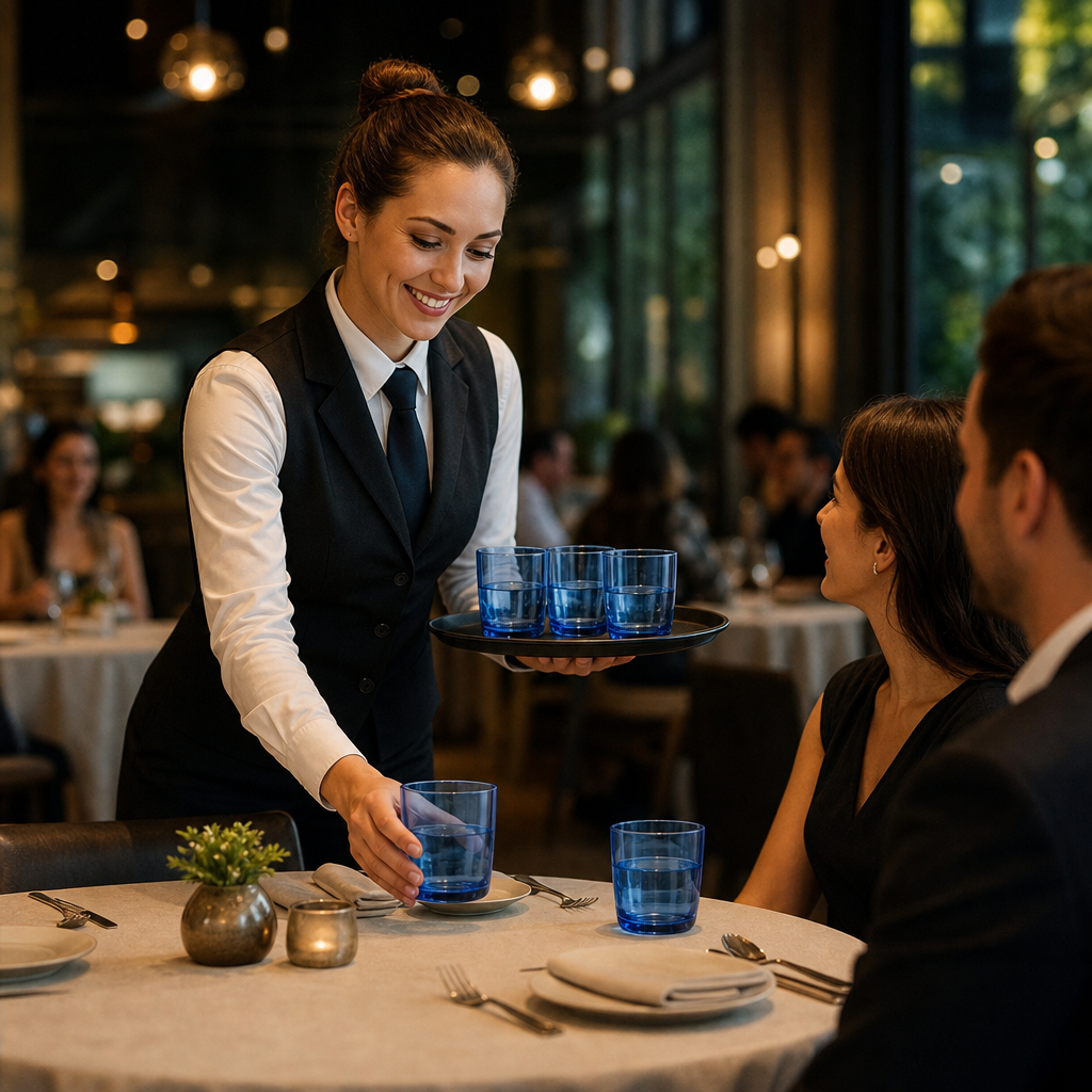 Toughened Glass Blue Tumblers 220ml for Vibrant Drink Service (Pack of 48)
