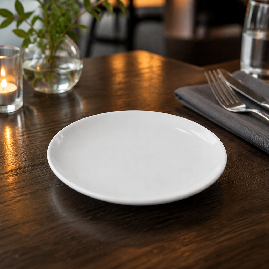 Coupe Plates 155mm Porcelain for Professional Catering (Pack of 6)