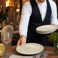 Coupe Plates Sand Porcelain for Dining Experiences (Pack of 12)