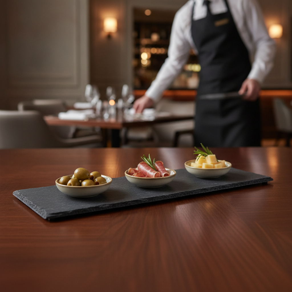 Slate GN Tray 530x162mm for Elegant Table Settings