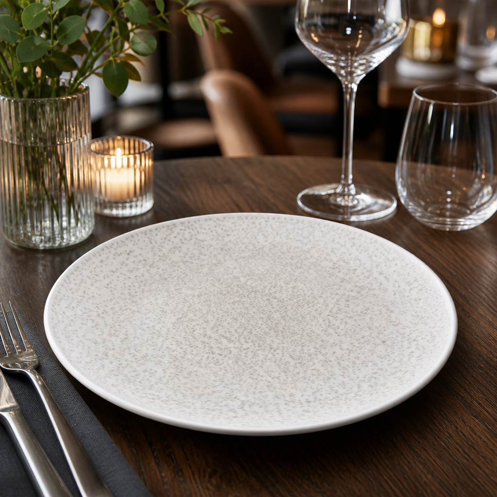 Coupe Plates White Porcelain for Stylish Dining (Pack of 6)