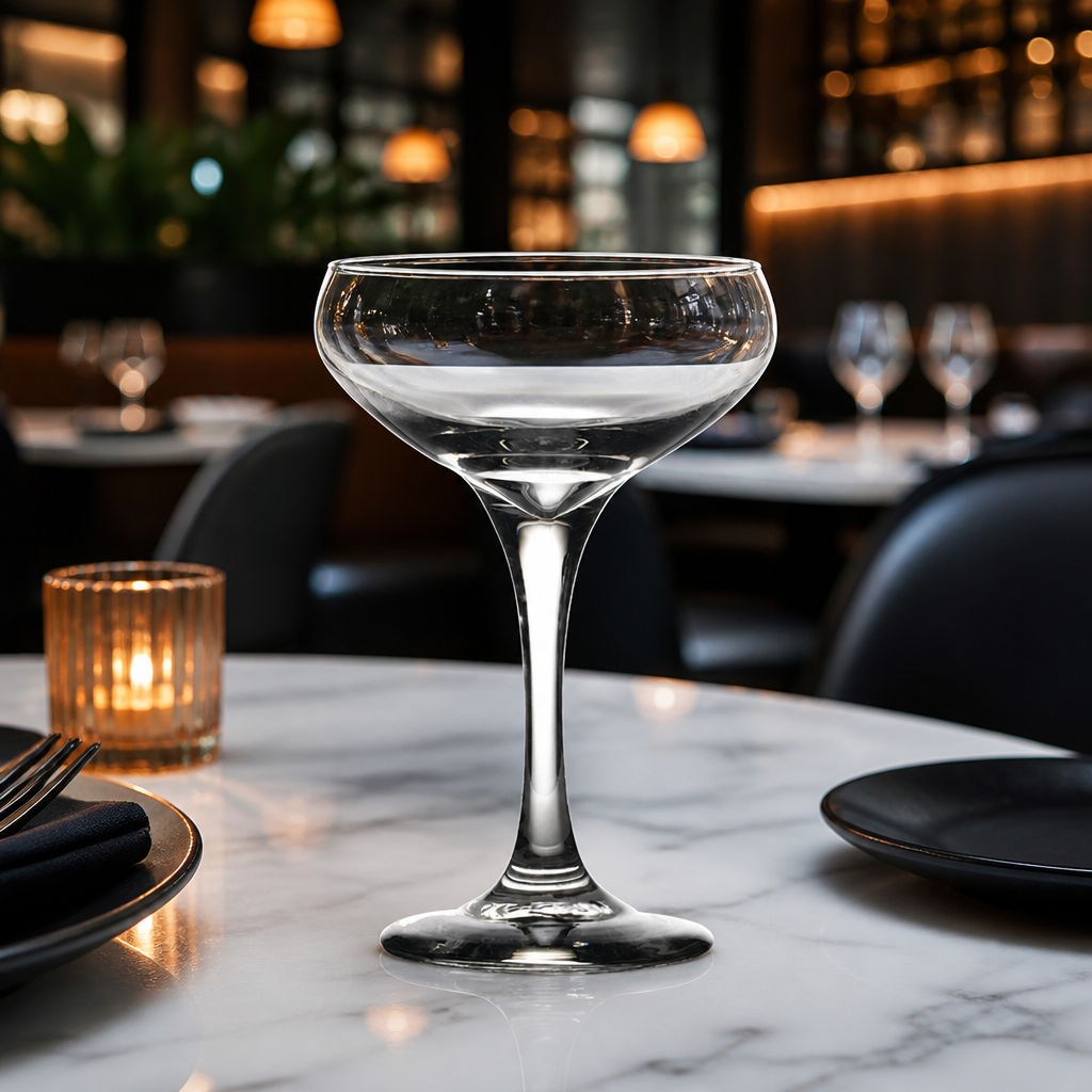 Glass Coupe Glasses 250ml for High-Volume Service (Pack of 12)