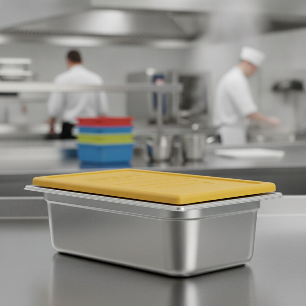 Polypropylene Yellow Lid for Insulated Food Pans for Catering