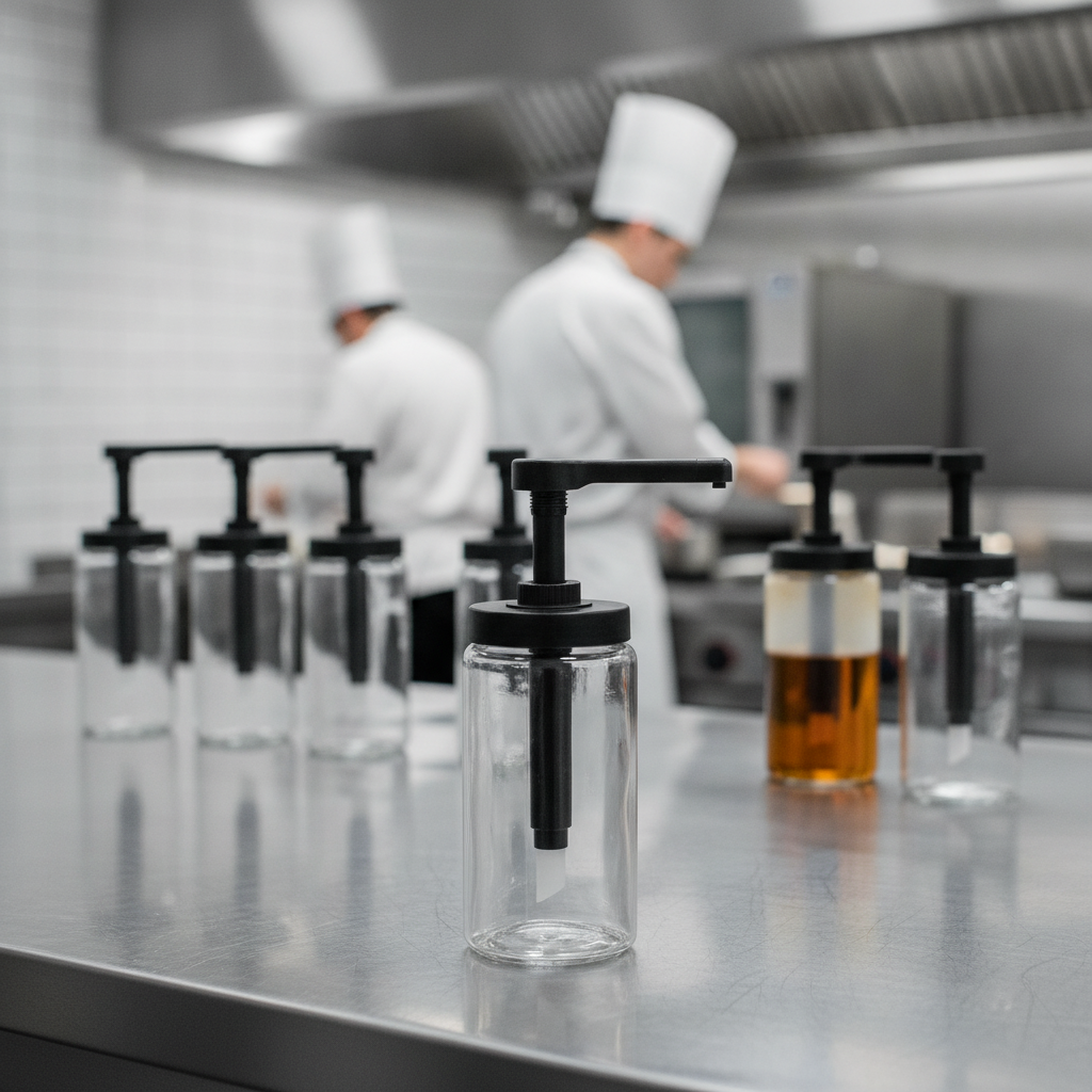 Glass Dosing Dispenser 1L for Controlled Portion Service