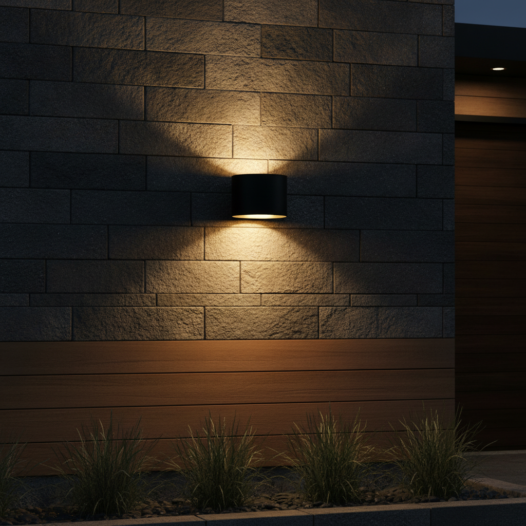 Aluminium Outdoor Wall Light with Dual Direction Lighting for Exterior Spaces