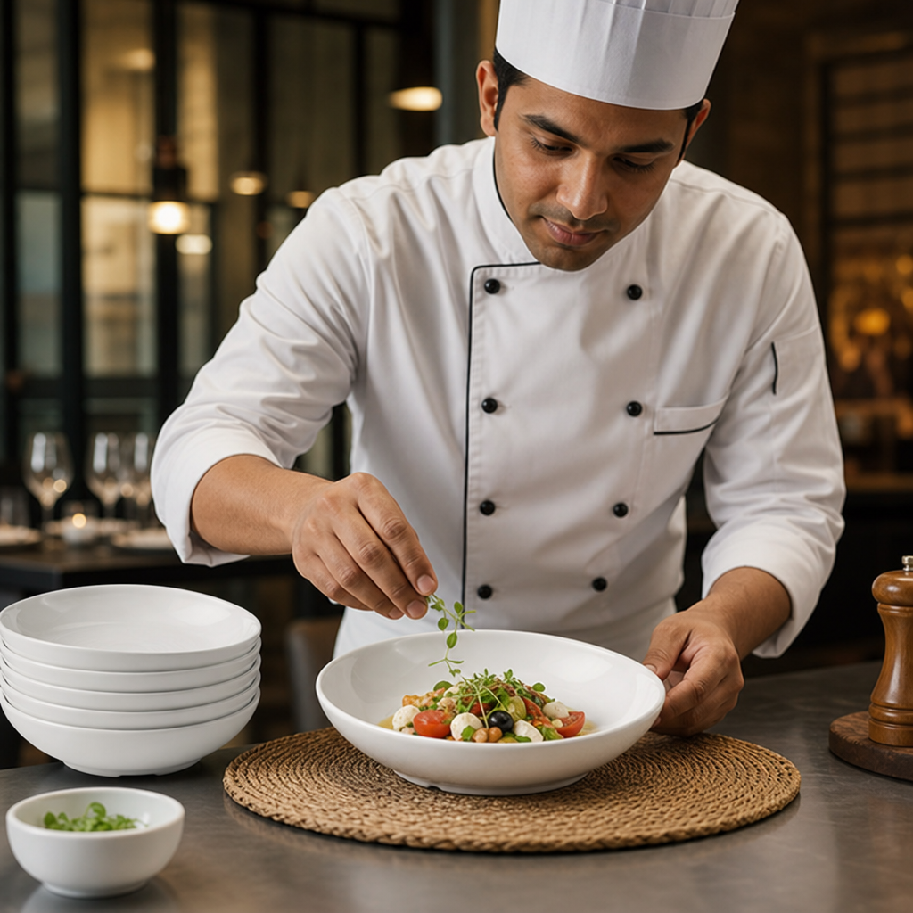 Deep Bowls 800ml Vitrified Ceramic for Hospitality (Pack of 6)