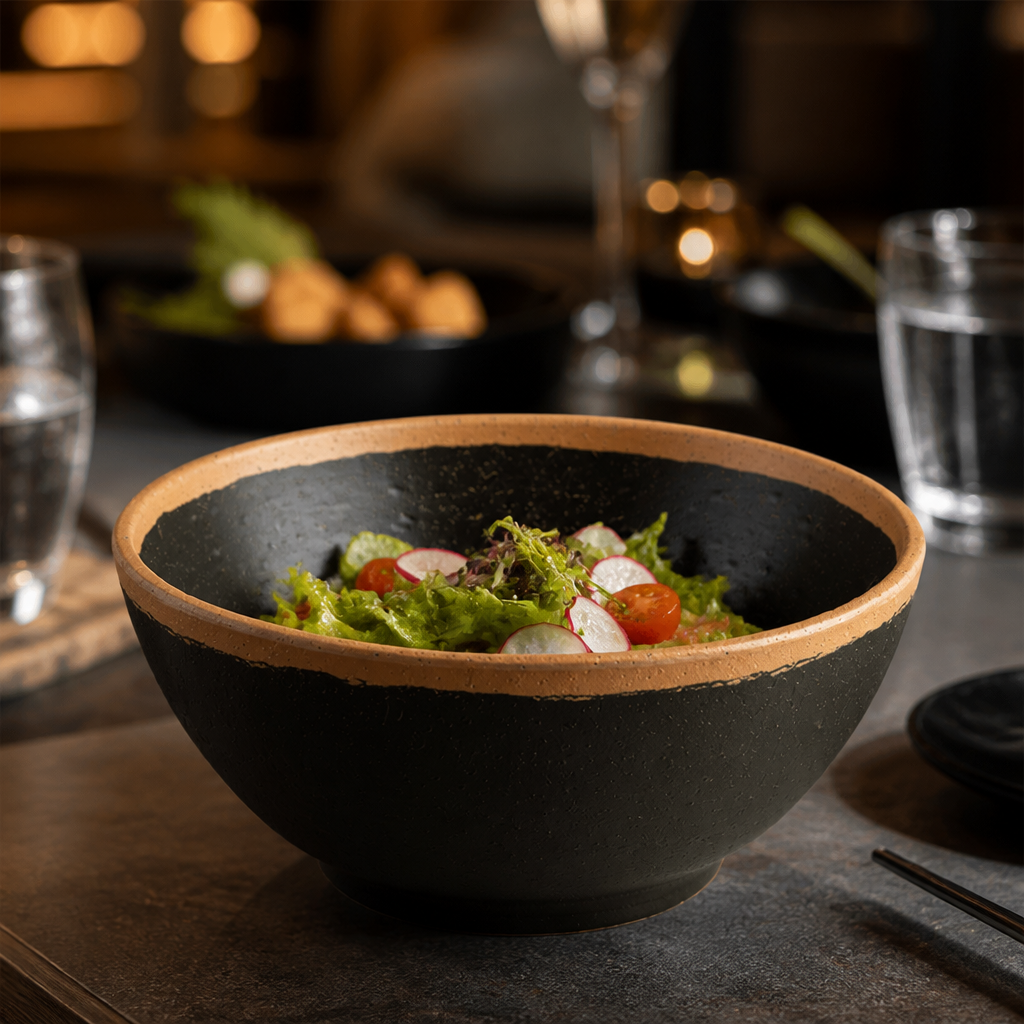 Melamine Serving Bowl 160mm in Brown for Catering & Hospitality