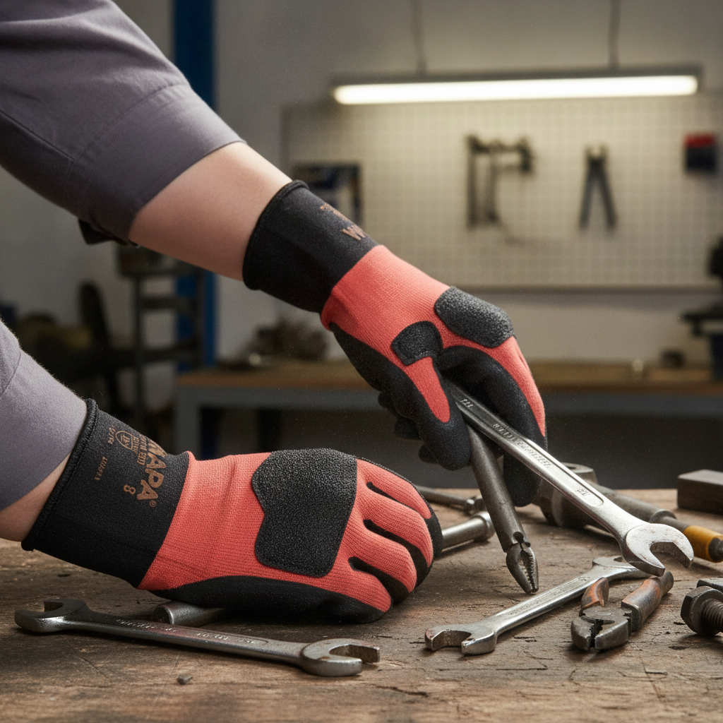 Synthetic Rubber Heavy Duty Handling Gloves for Various Industries
