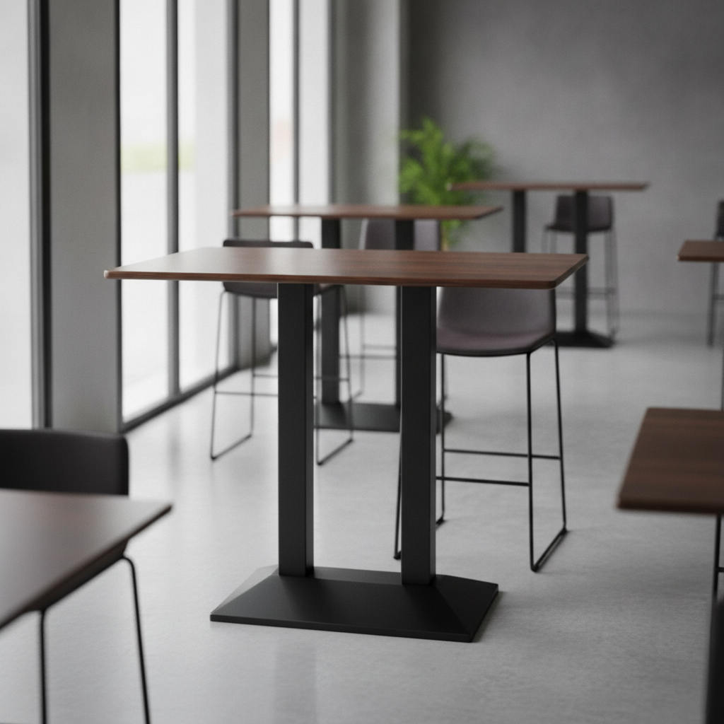 Walnut Rectangular Poseur Table 1200x700mm for Dining Areas