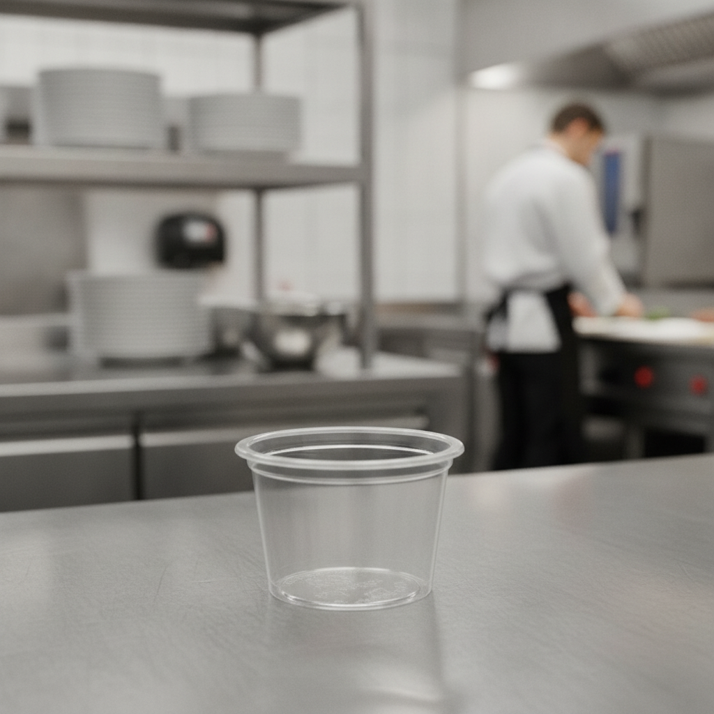PLA Transparent Cold Portion Pots 28ml for Food Service (Pack of 5000)