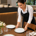 Side Plates -coloured Rim Multi Melamine for Schools & Care Homes (Pack of 12)