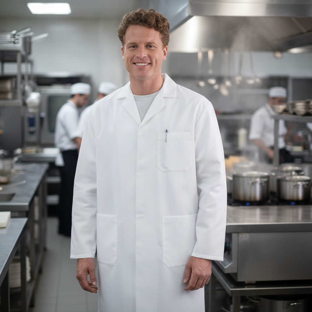 Cotton & Recycled Polyester Unisex Lab Coat for Professionals