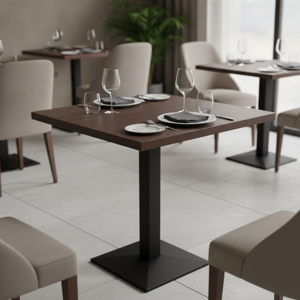High Density Woodchip Square Table Top 700mm for Dining Areas
