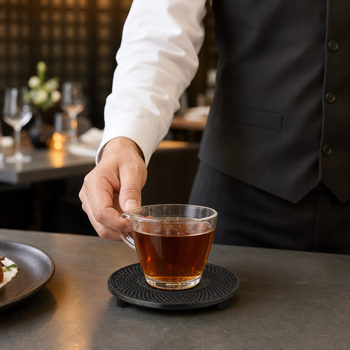 Cast Iron Coaster 135mm for Hot Drink Presentation