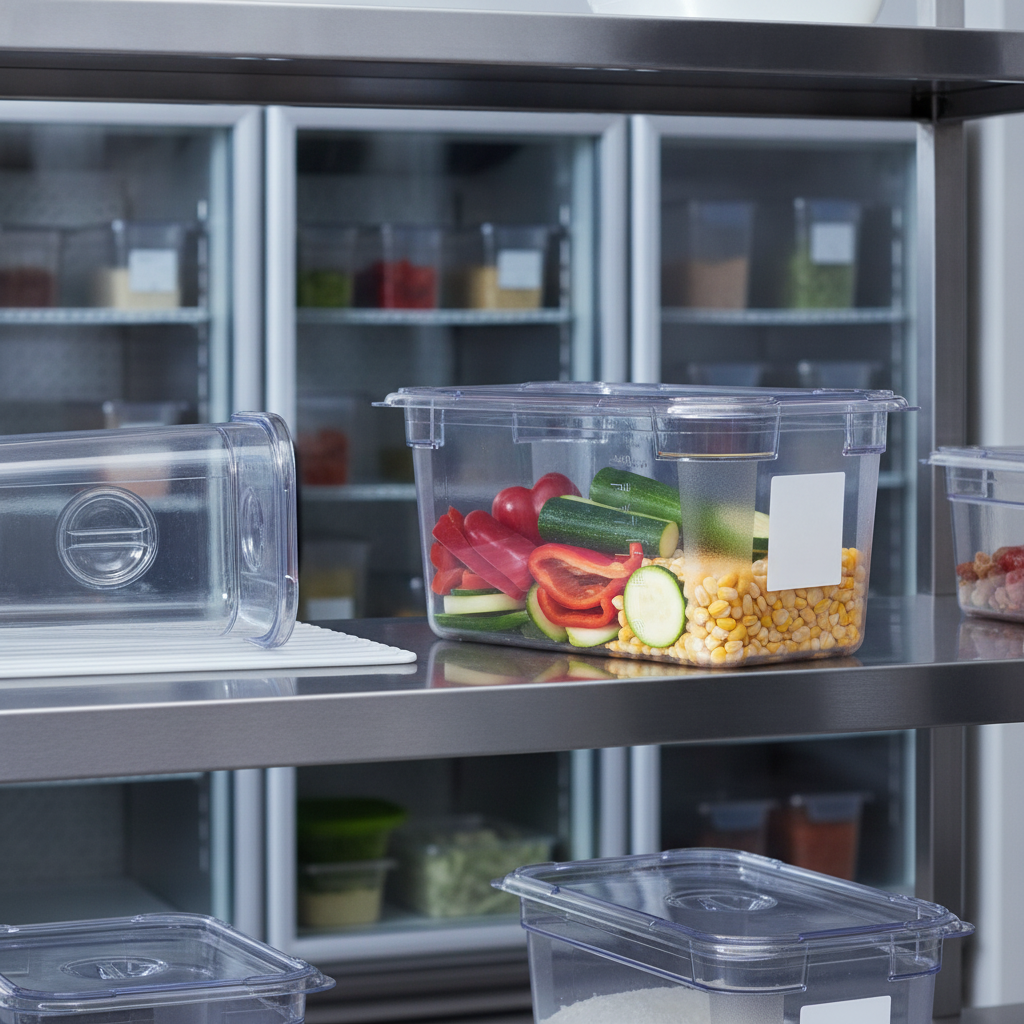 Plastic Food Storage Container 150mm for Food Preservation