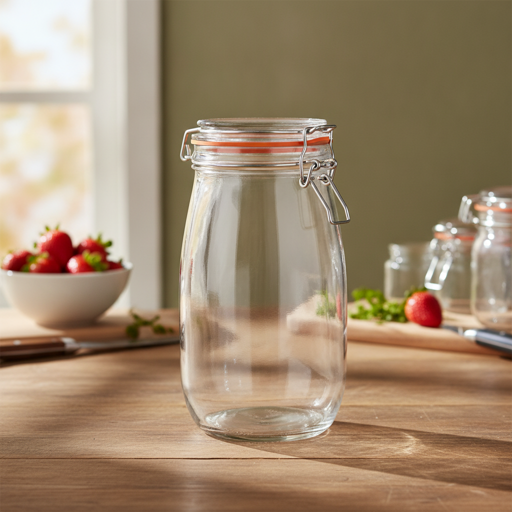 Glass Clip Top Preserve Jar 1500ml for Home & Kitchen